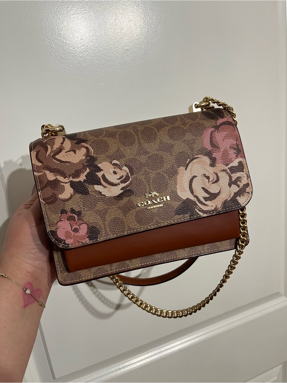 NWT! Coach Klare Crossbody Bag In Signature Canvas With Rose Print